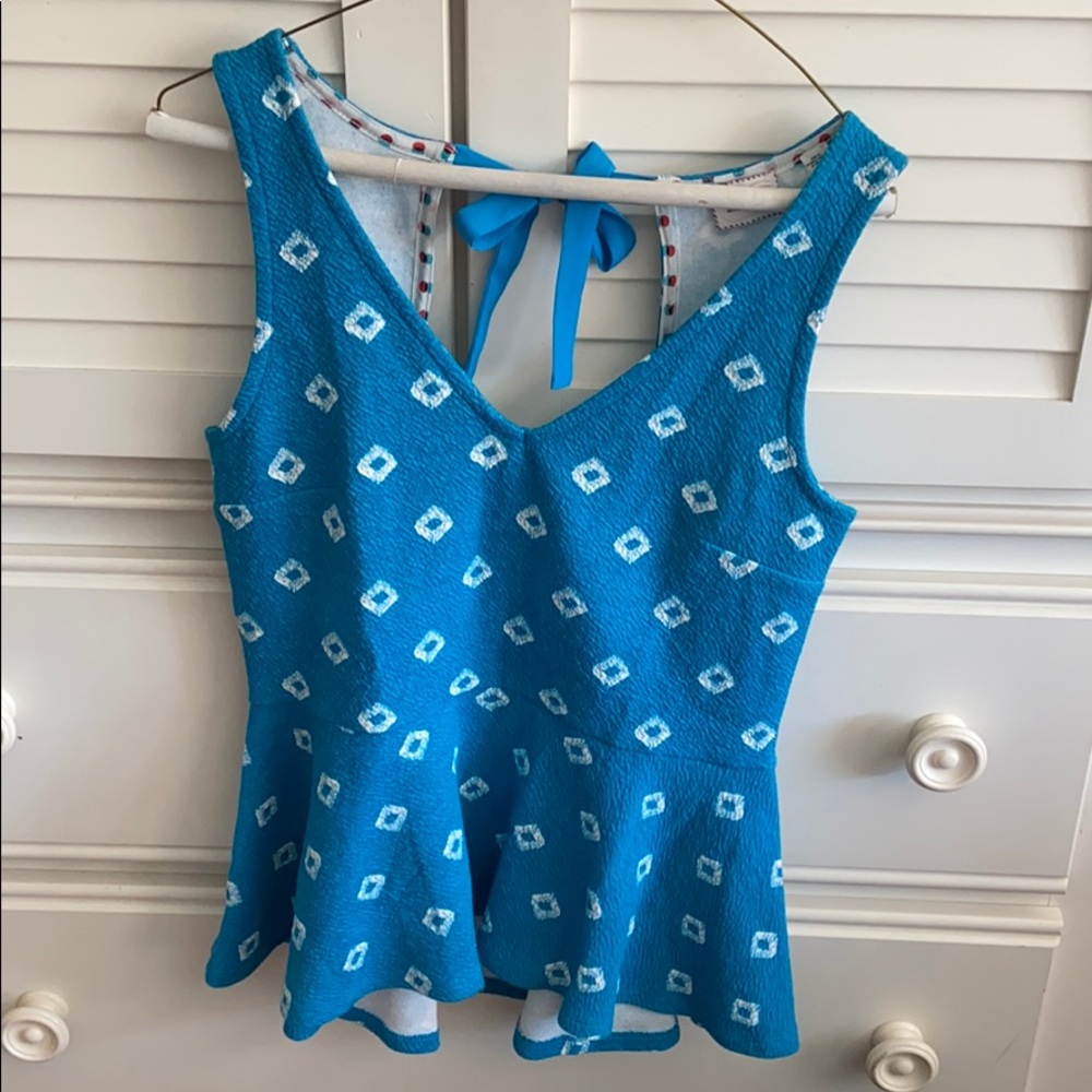 Anthropologie Peplum Tank Top - Medium